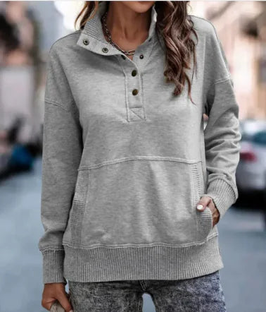 Women's Long Sleeve Button-Up Sweater